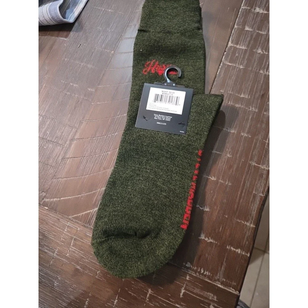 Steve Madden Socks Mens Size 10-13 Shoe Size 6-12.5 Green 